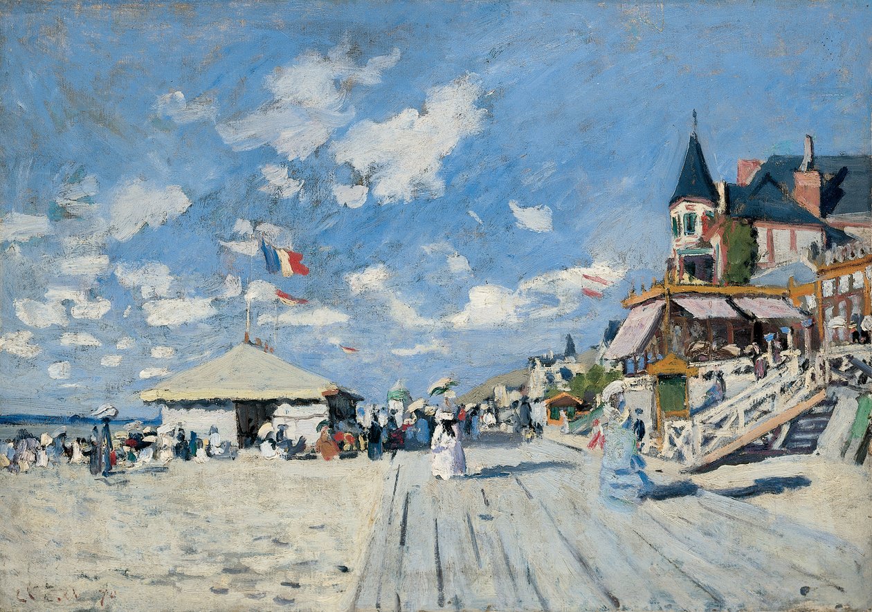 På stranden i Trouville, 1870 af Claude Monet