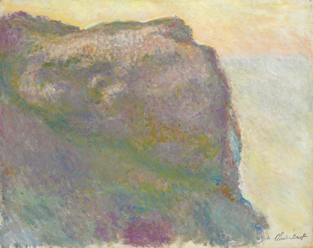 On the Cliff, Petit D"Ailly; On the Cliff, at Petit Ailly, 1896 af Claude Monet