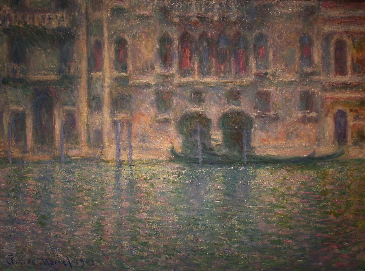 Palazzo da Mula, Venedig af Claude Monet