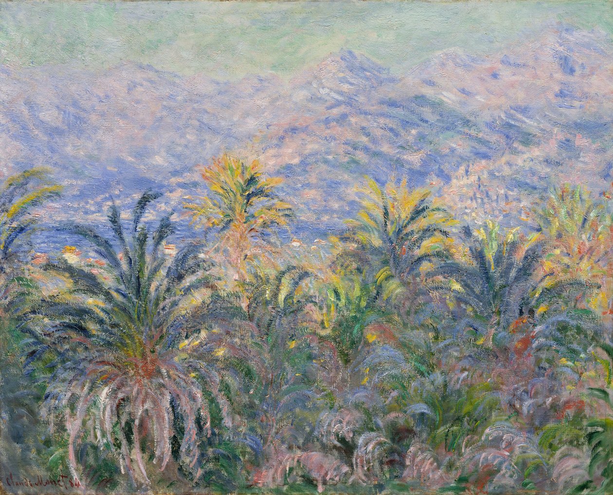 Palmer ved Bordighera af Claude Monet