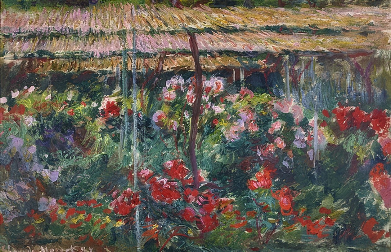 Pæonhave. 1887 af Claude Monet