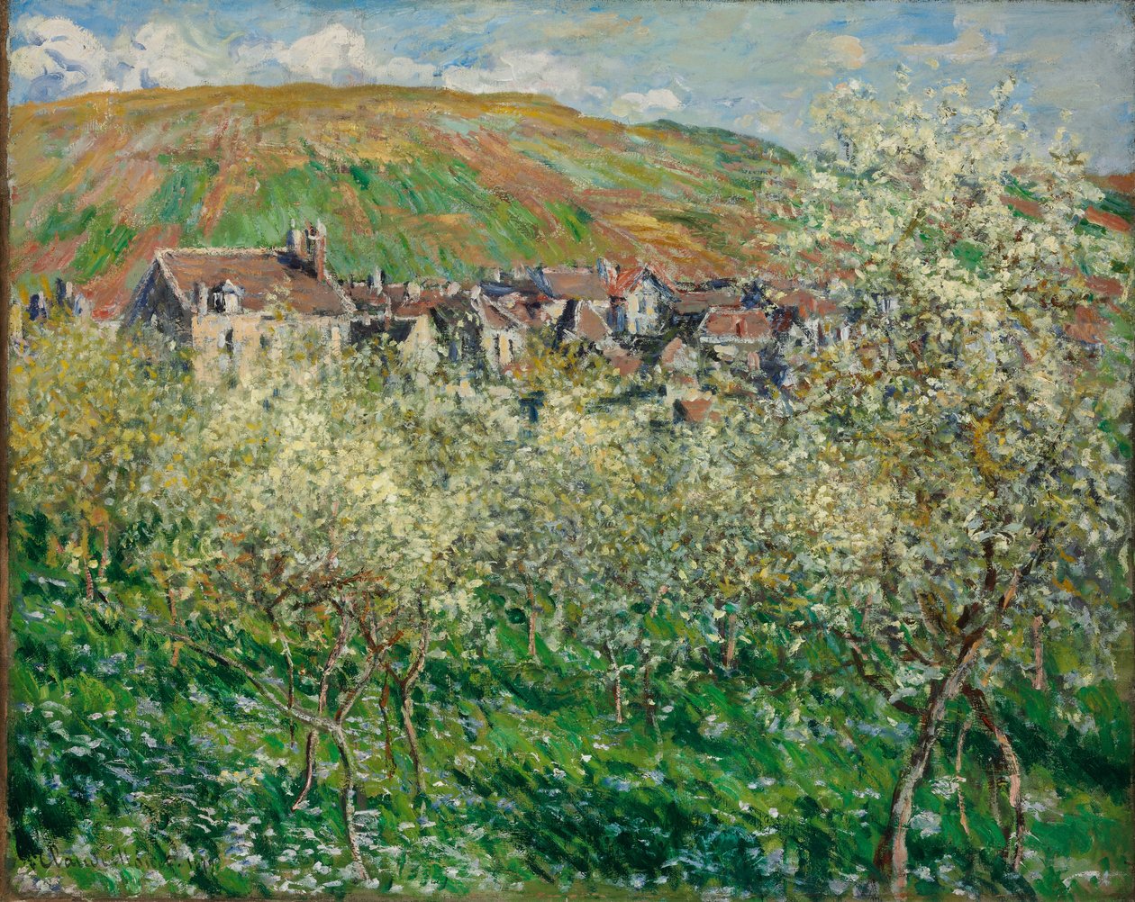 Blomstrende blommetræer af Claude Monet