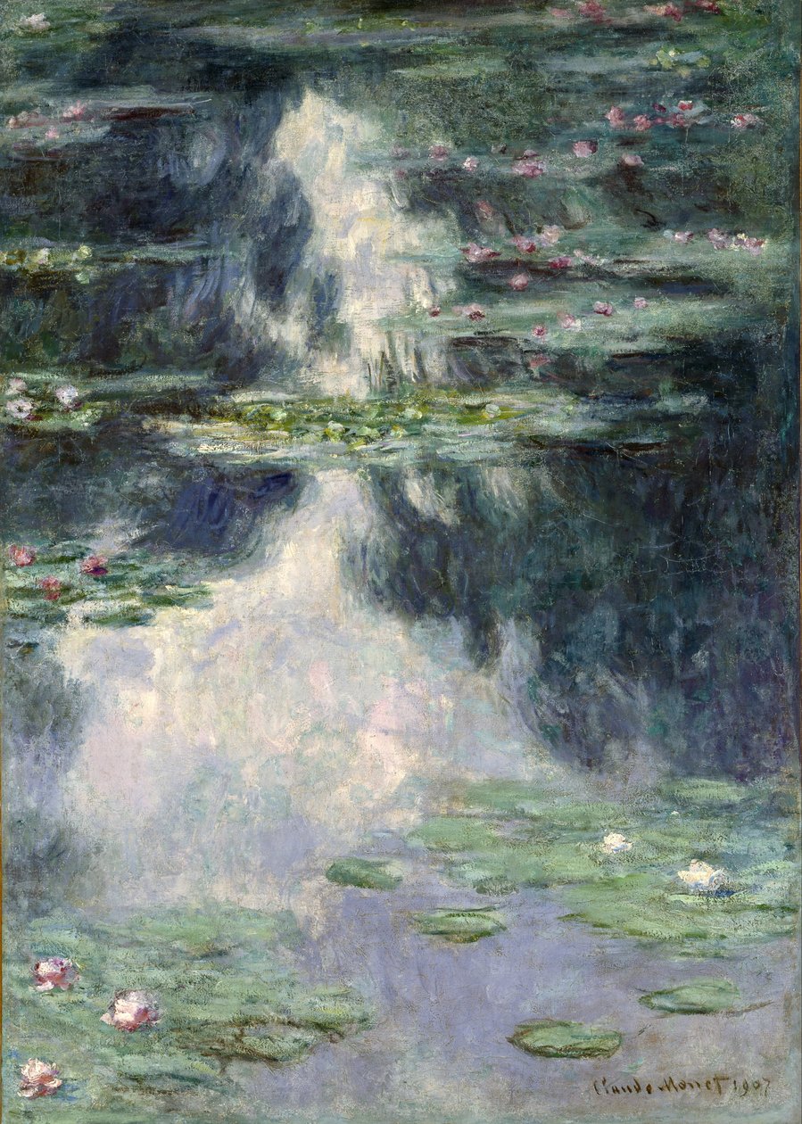 Dam med åkander af Claude Monet