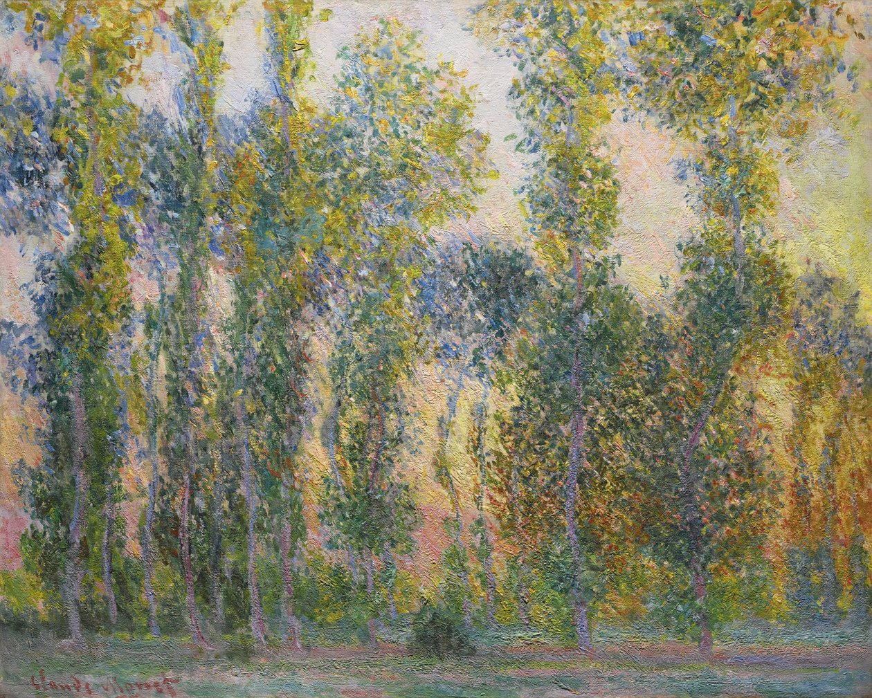 Popler ved Giverny, 1887 af Claude Monet