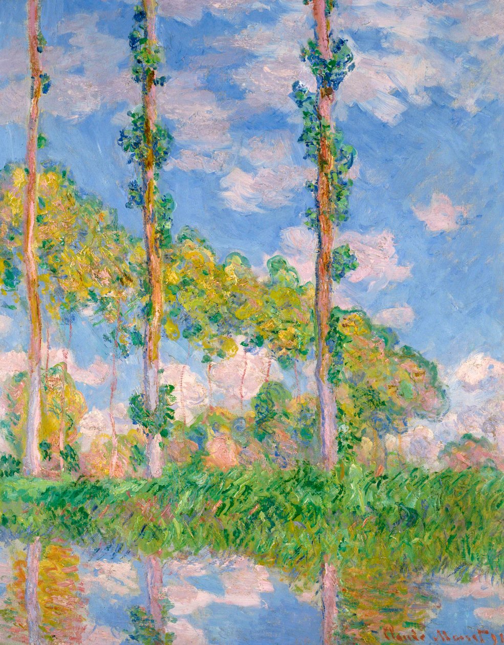 Popler i solen, 1891 af Claude Monet