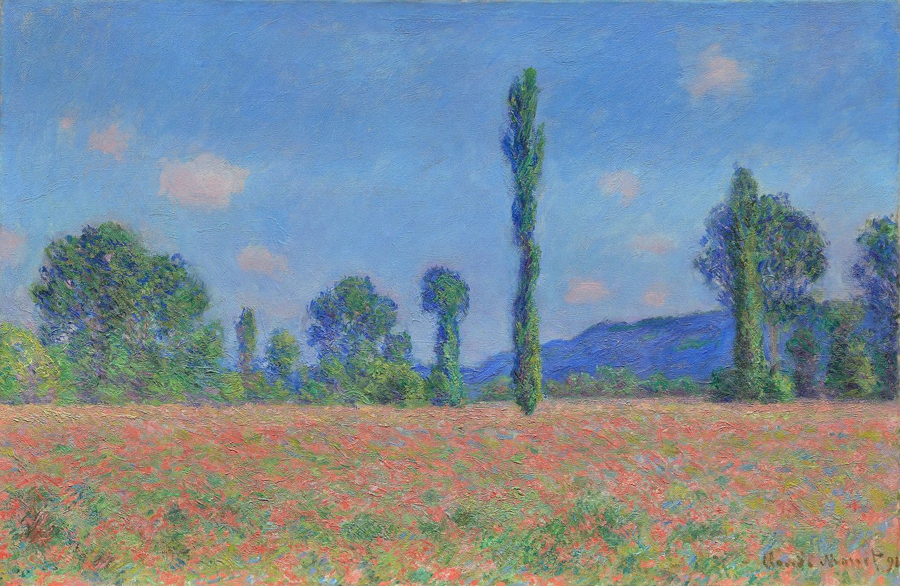 Valmuemark (Giverny) af Claude Monet