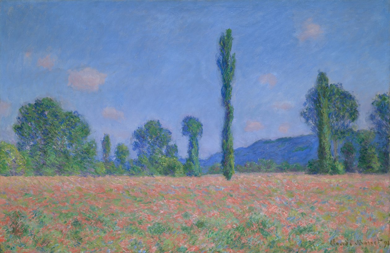 Valmuemark (Giverny) af Claude Monet