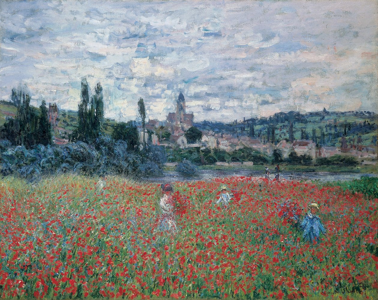 Valmuemarker nær Vétheuil, ca. 1879 (olie på lærred) af Claude Monet