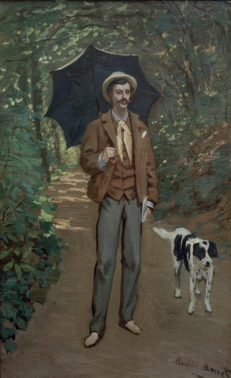 Portræt af Victor Jacquemont med en parasol af Claude Monet