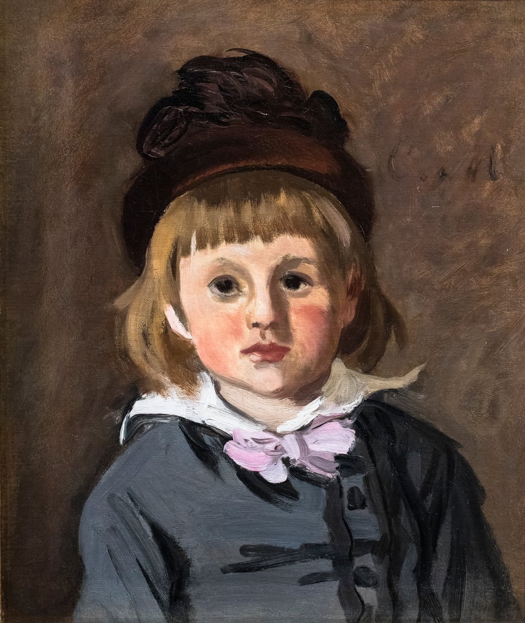 Portræt af Jean Monet med pomponhat af Claude Monet
