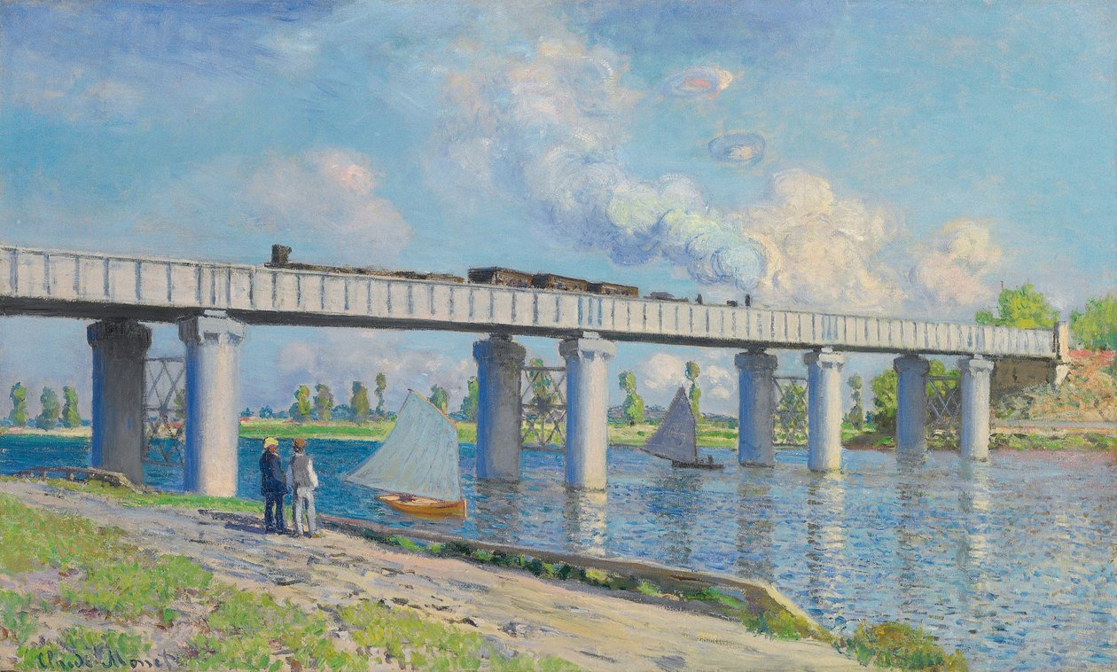 Jernbanebroen ved Argenteuil, 1873 af Claude Monet