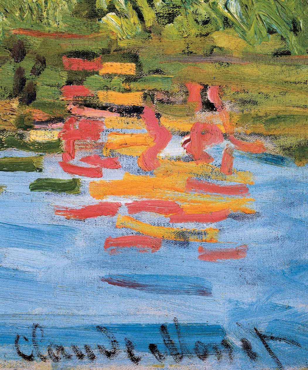 Regatta ved Argenteuil, detalje, ca. 1872 (olie på lærred) af Claude Monet