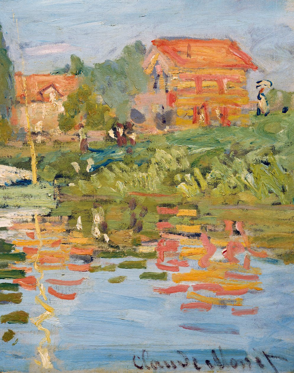 Regattaer i Argenteuil, ca. 1872 (olie på lærred) (detalje) af Claude Monet