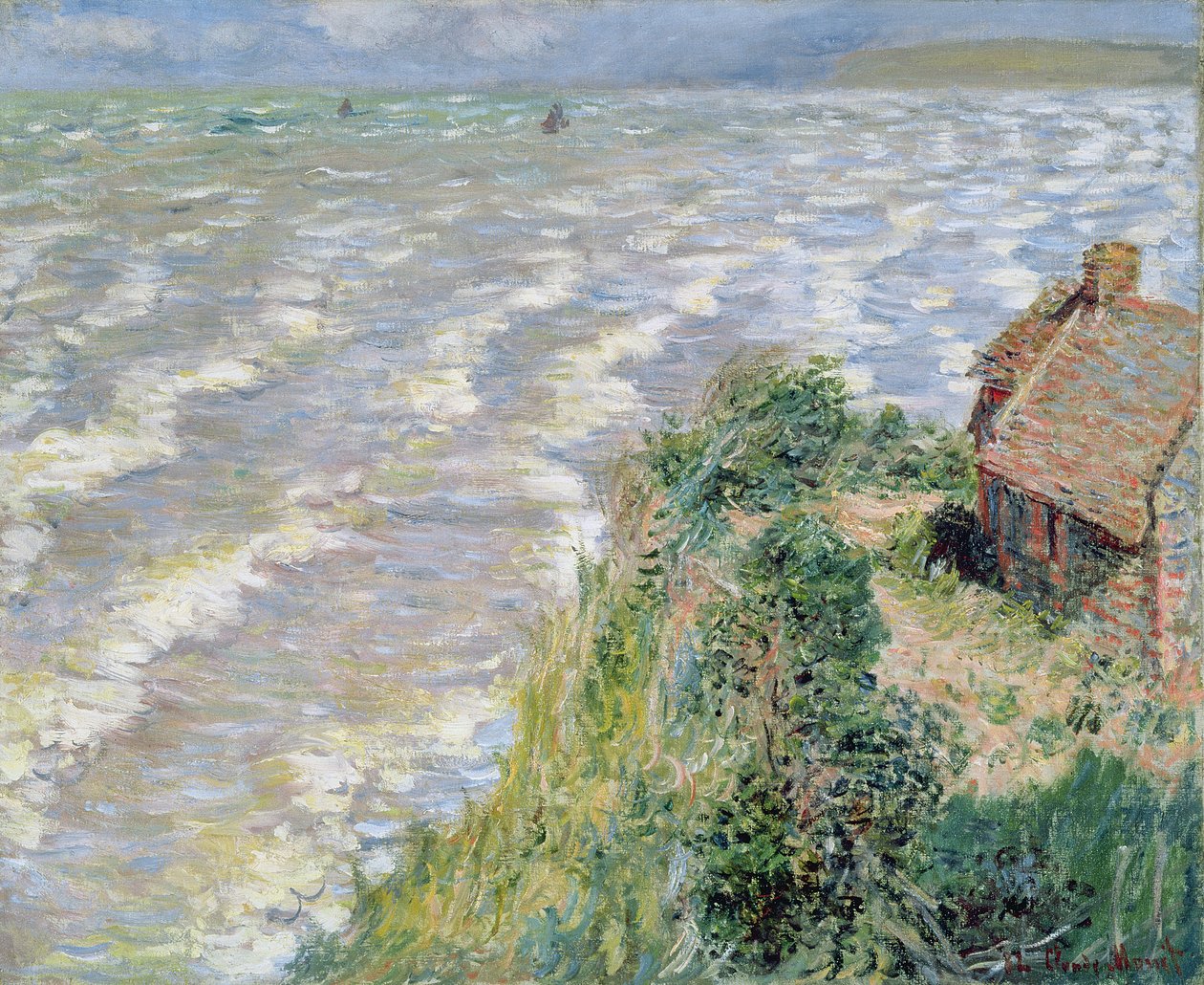 Rising Tide at Pourville, 1882 af Claude Monet