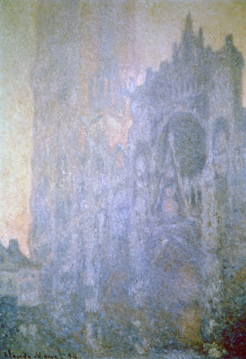 Rouen Cathedral, Early Morning Light, 1894 af Claude Monet