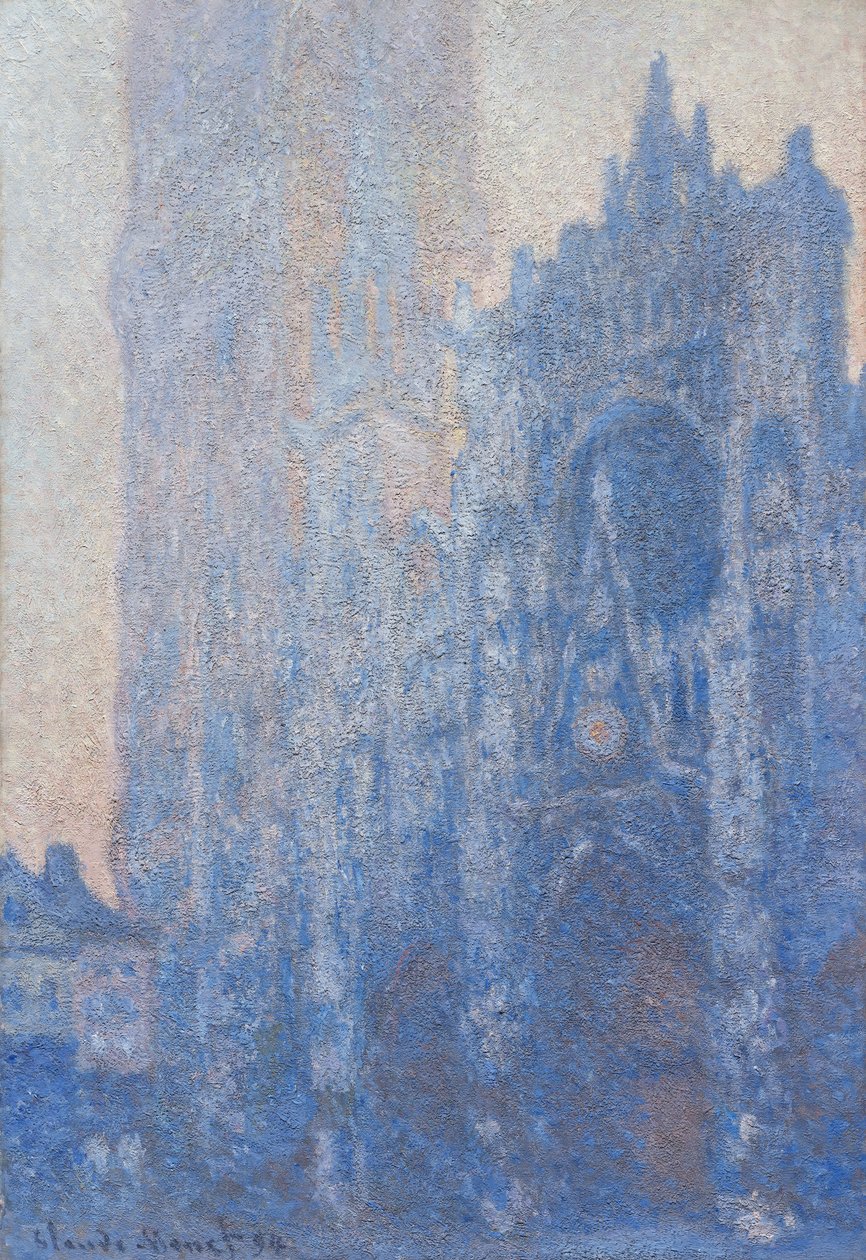 Facaden på Rouen-katedralen og Tour d