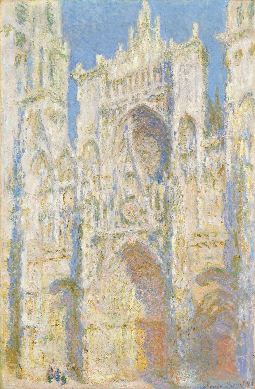 Rouen-katedralen, vestfacade, sollys af Claude Monet