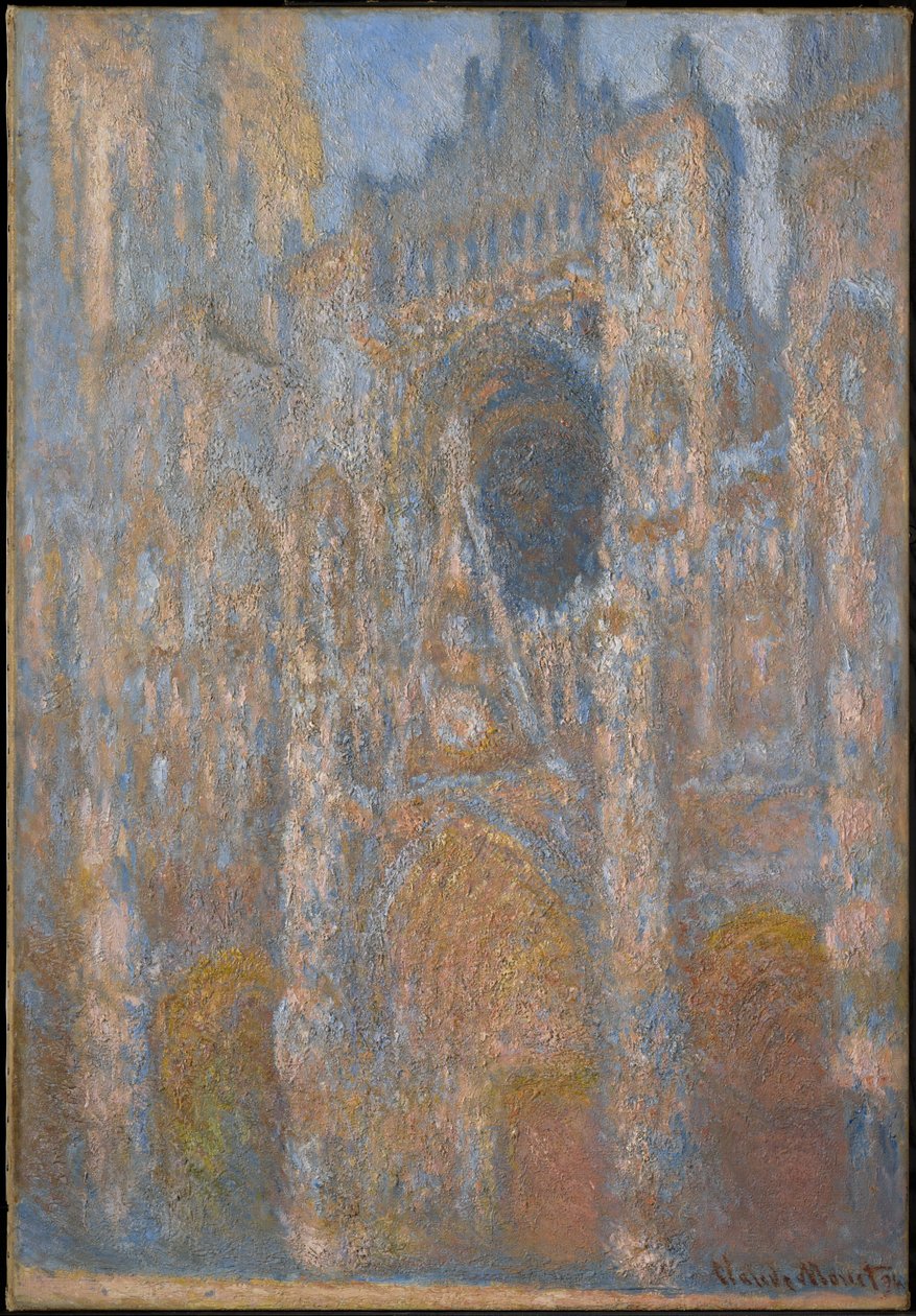Rouen-katedralen, facaden i sollys af Claude Monet