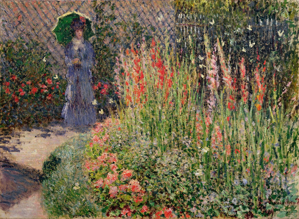 Afrundet blomsterbed, 1876 af Claude Monet