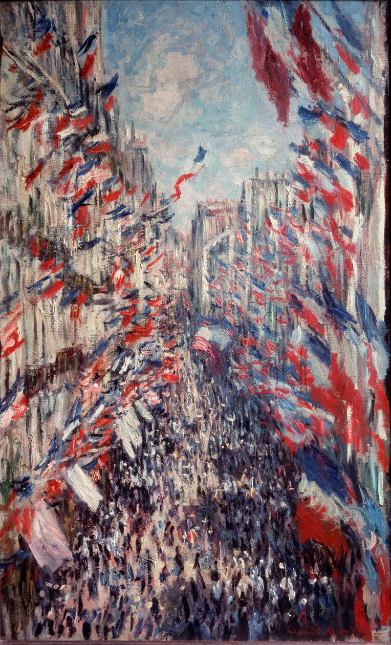 Rue Montorgueil i Paris af Claude Monet