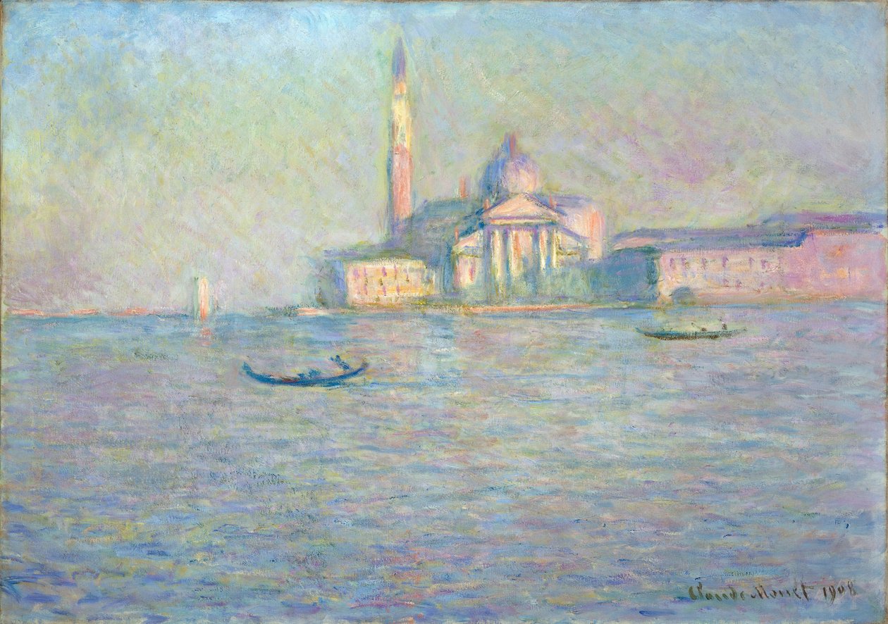 Saint George Major (Venedig, Italien) (San Giorgio Maggiore-kirken, Venedig) - Maleri af Claude Monet (1840-1926), olie på lærred af Claude Monet