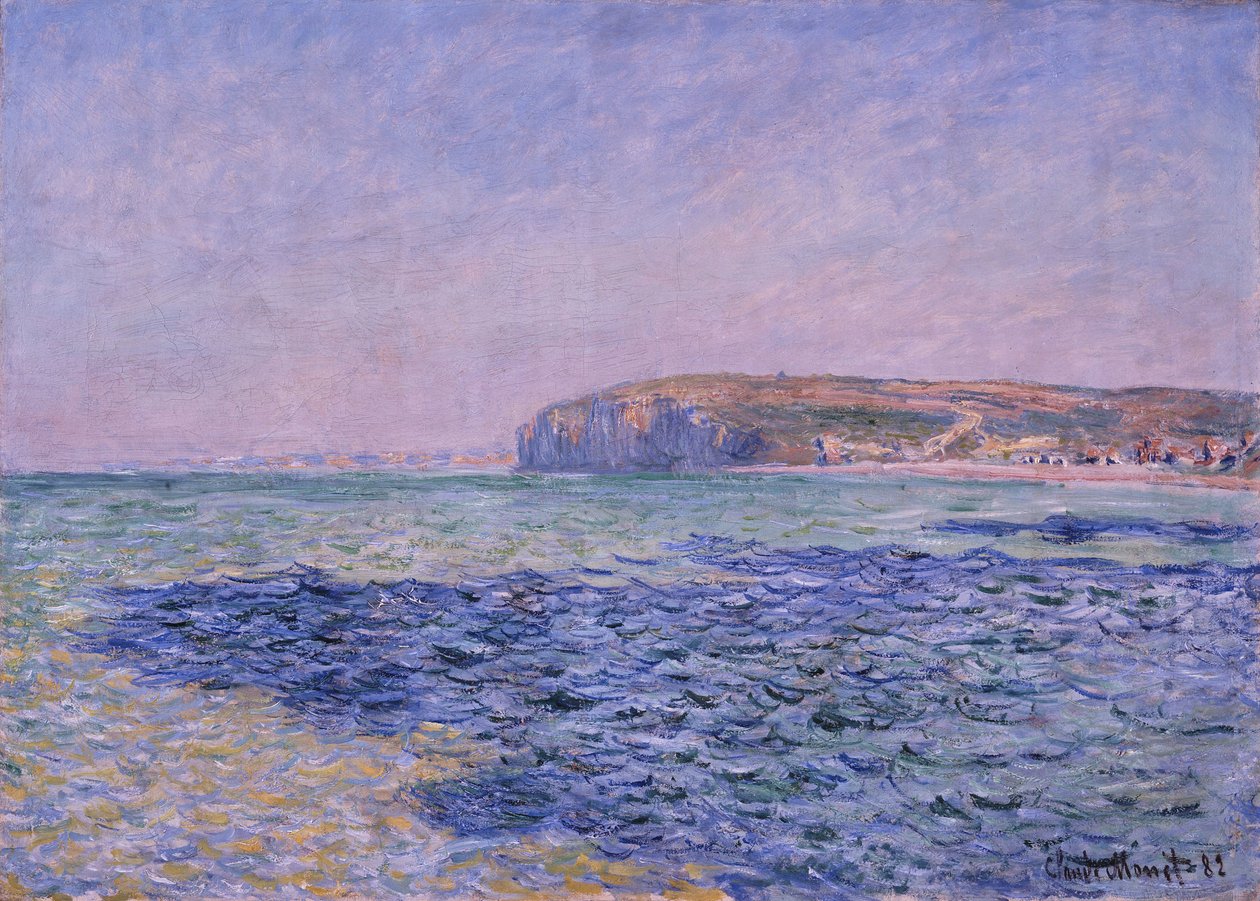 Skygger på havet. Cliffs at Pourville, 1882 af Claude Monet