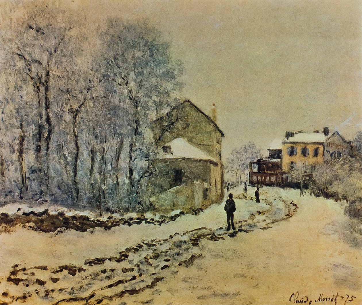 Sne i Argenteuil af Claude Monet