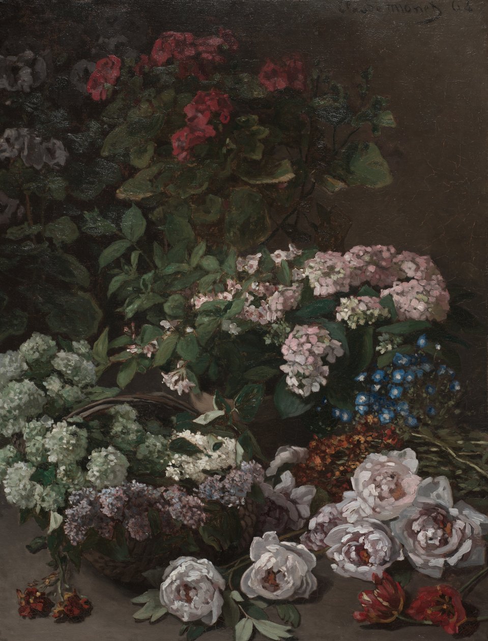 Forårsblomster af Claude Monet