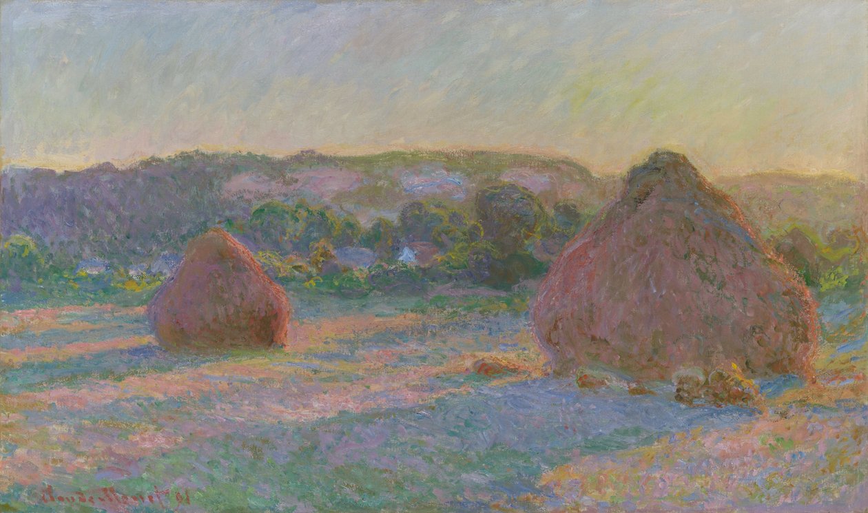 Stabler af hvede (slutningen af sommeren) af Claude Monet