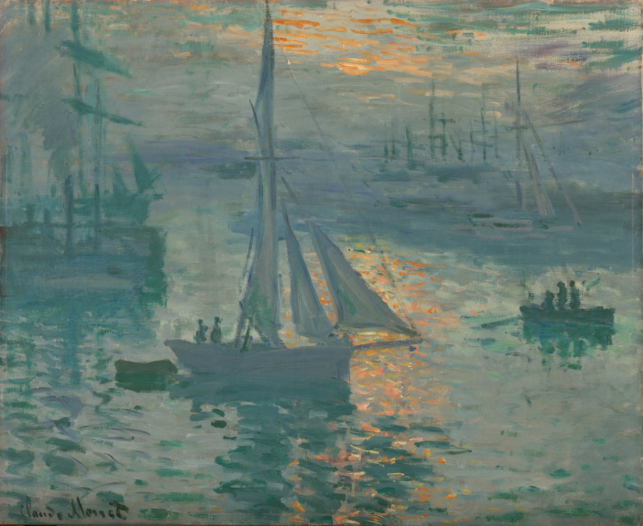 Solopgang (Marine) af Claude Monet