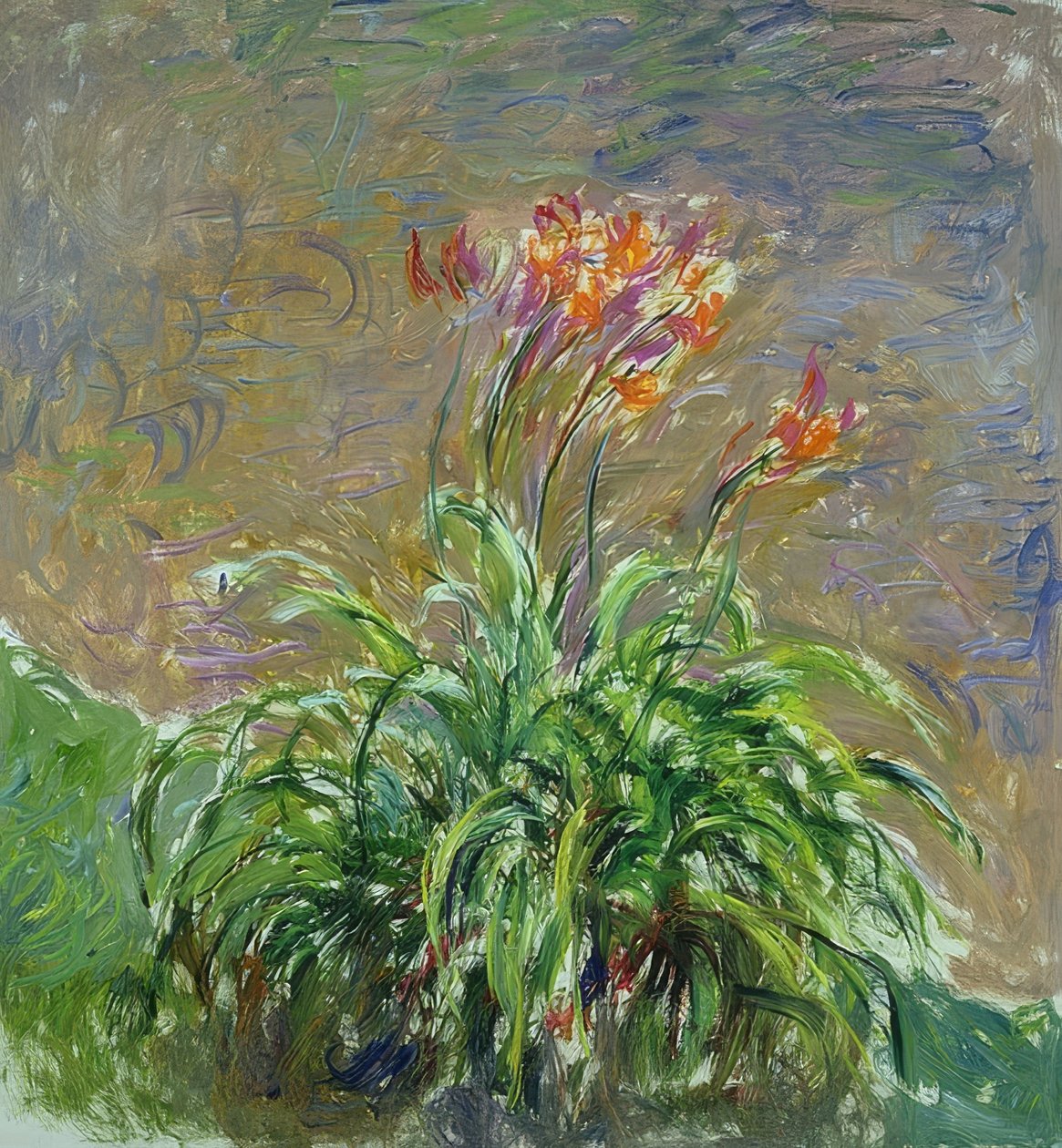 Taglilien (Dagliljerne). 1914-17 af Claude Monet