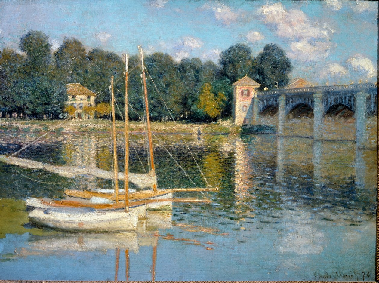 Argenteuil-broen (Olie på lærred af Claude Monet