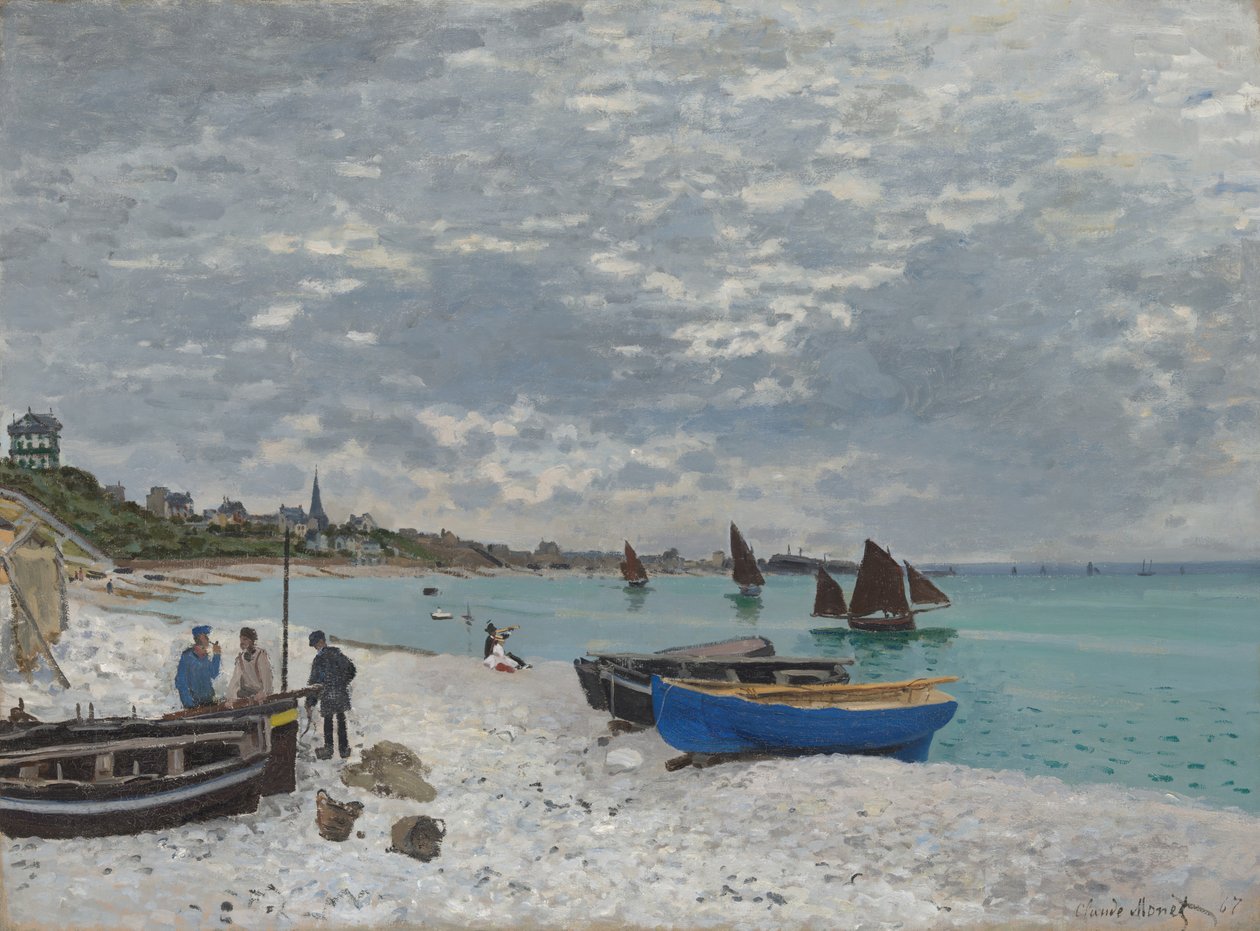 Stranden ved Sainte-Adresse, 1867. af Claude Monet
