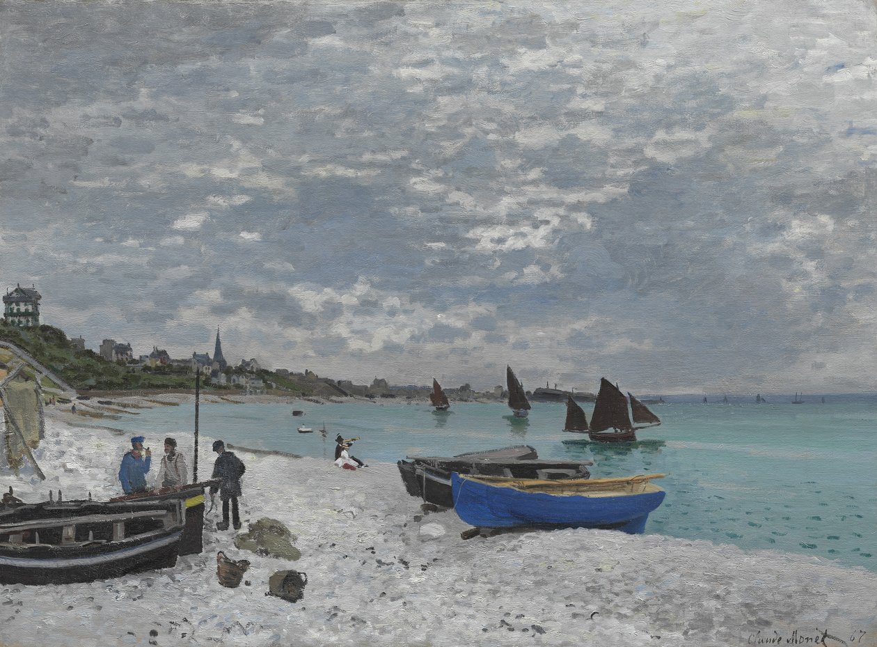 Stranden ved Sainte-Adresse, 1867 af Claude Monet