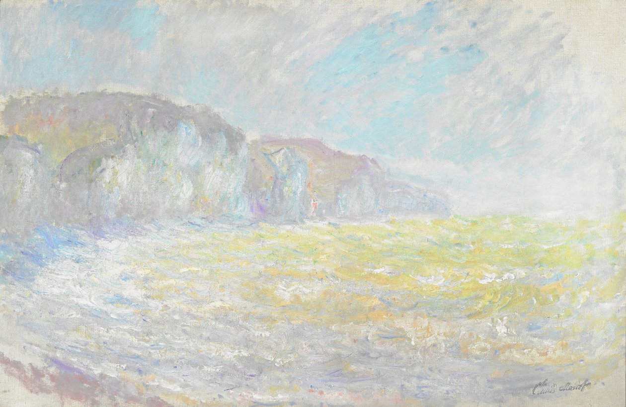 Klipperne ved Pourville, det barske hav af Claude Monet