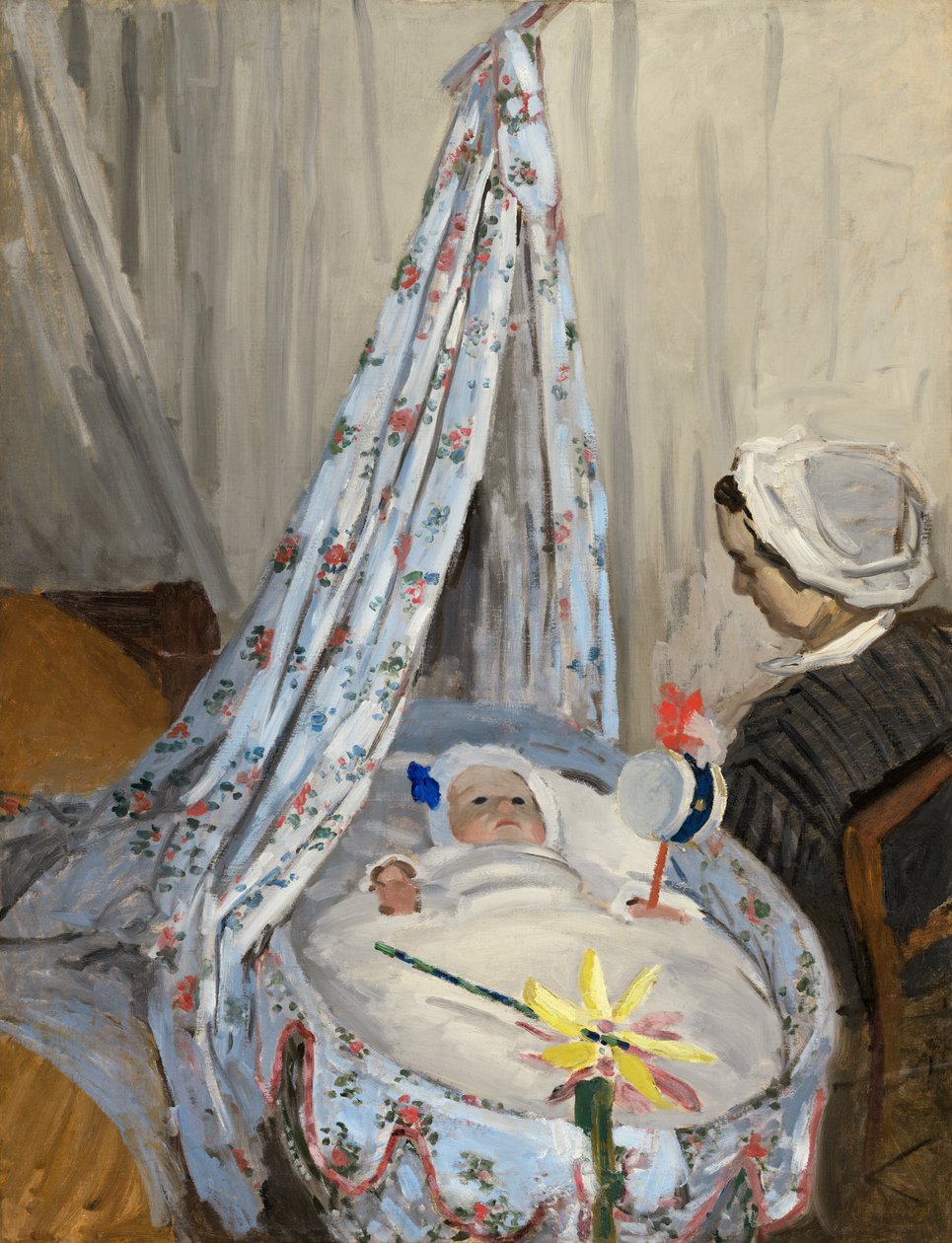 Vuggen - Camille med kunstnersønnen Jean af Claude Monet