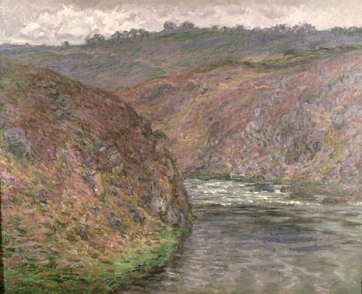 The Creuse, mørkt vejr af Claude Monet