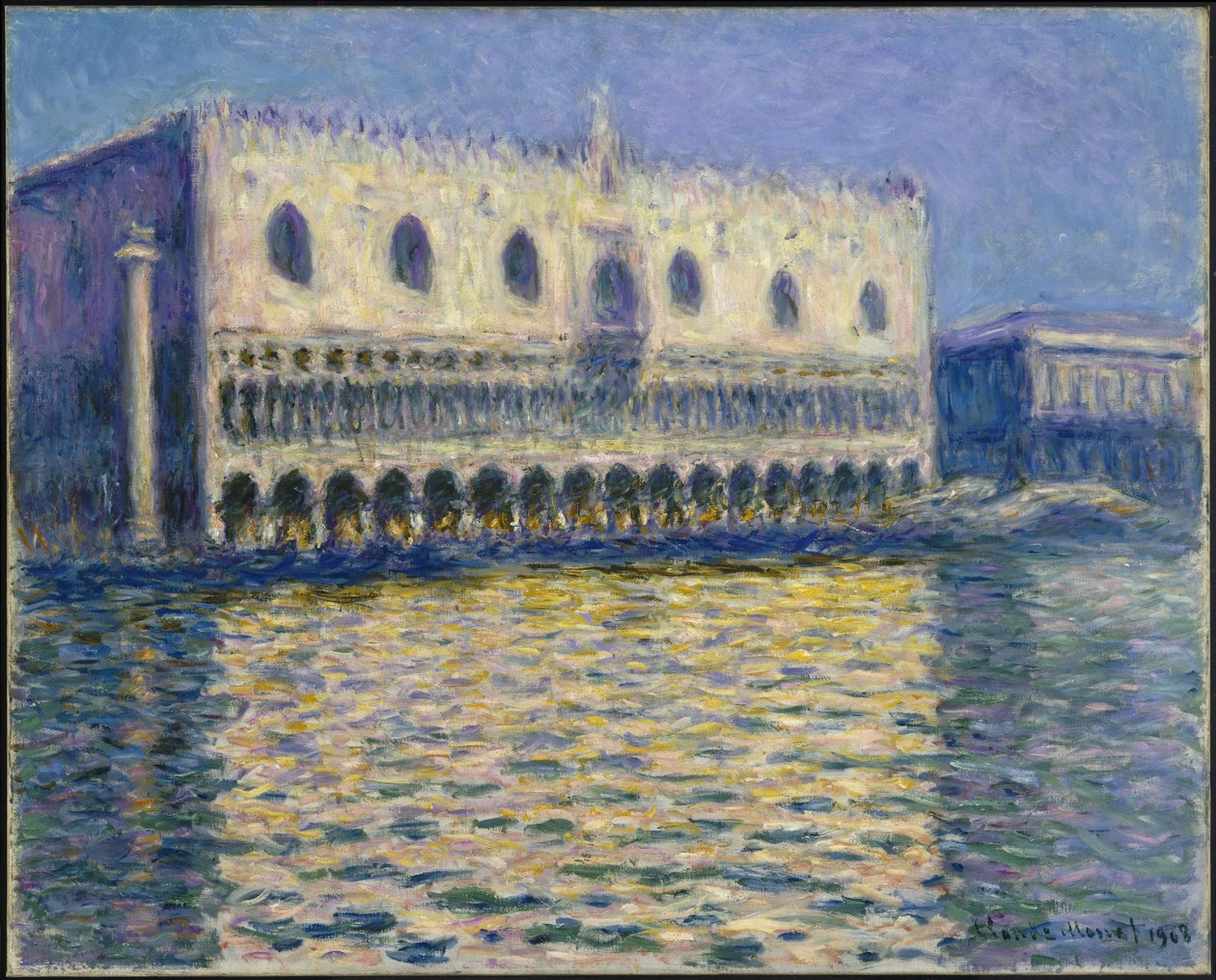 Doge-paladset (Le Palais ducal) af Claude Monet
