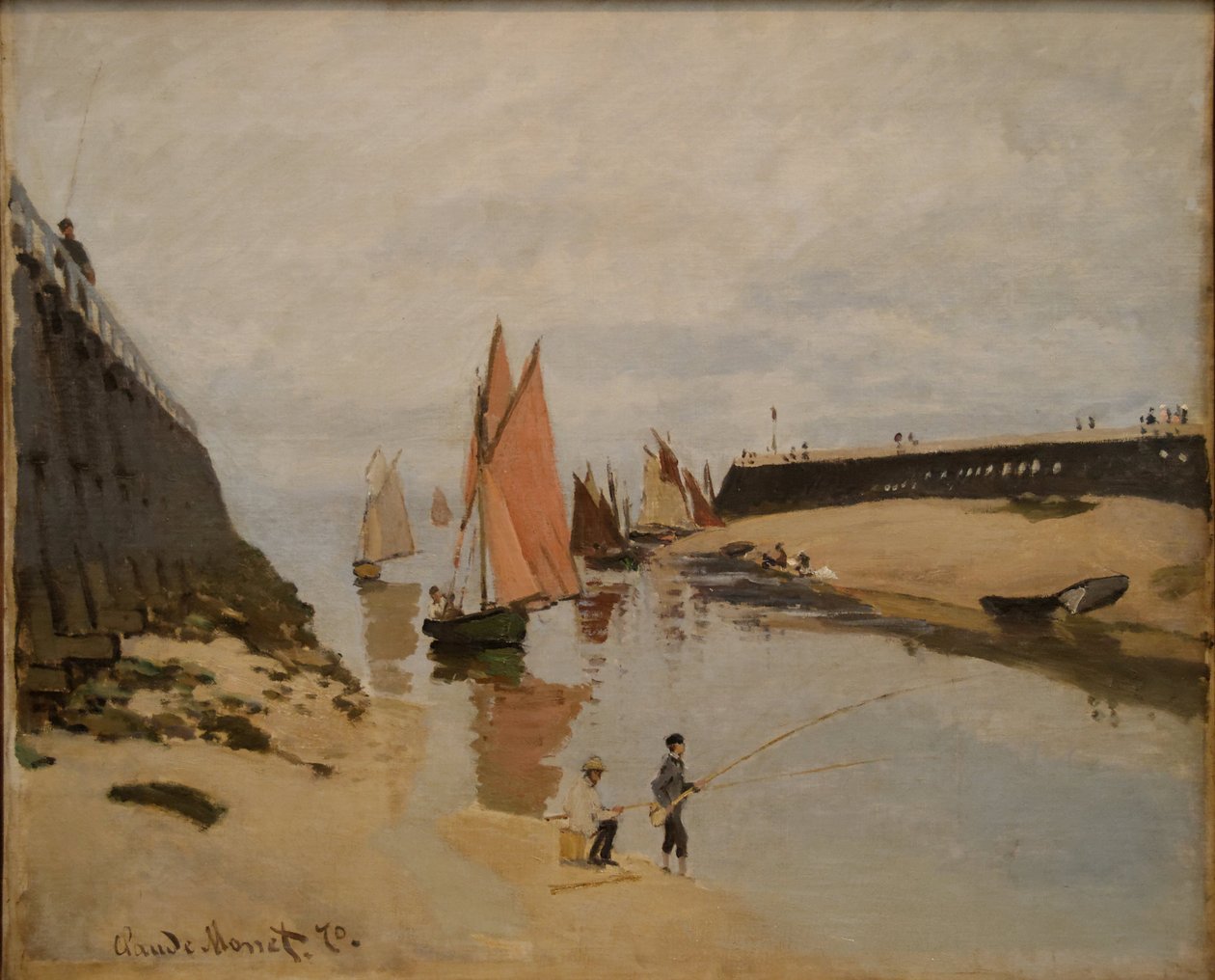 Havnen i Trouville - Maleri af Claude Monet (1840-1926) - 1870 - Olie på lærred - 54x65,7 - Szepmuveszeti Muzeum, Budapest af Claude Monet