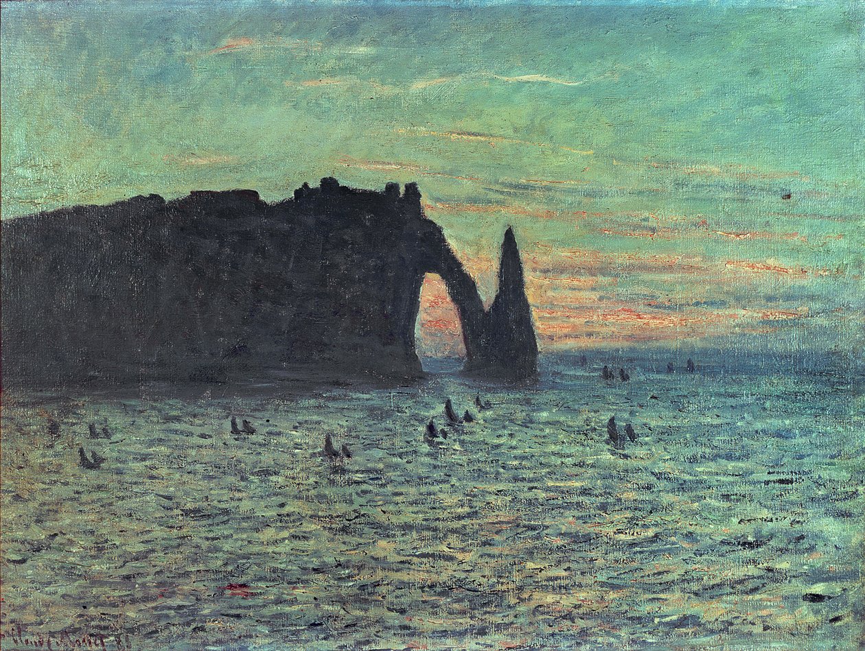 Den hule nål i Etretat, 1883 af Claude Monet