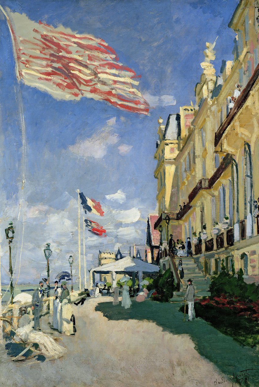Hotel des Roches Noires i Trouville af Claude Monet