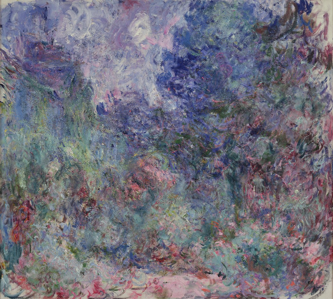 Huset i Giverny set fra rosenhaven, 1922-24 af Claude Monet