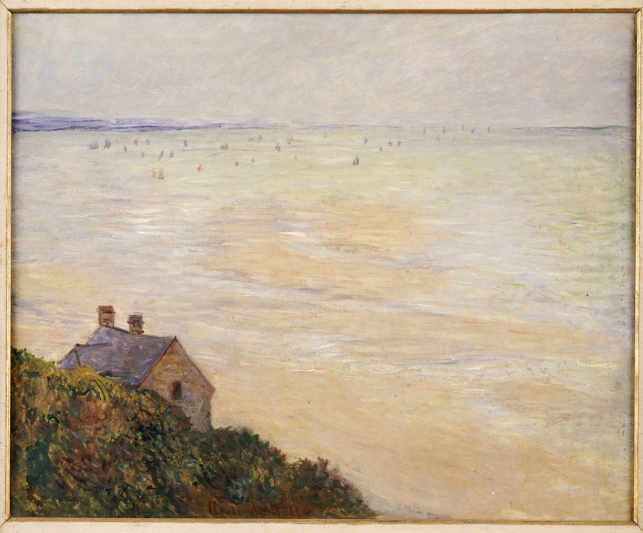 Hytten ved Trouville, lavvande, 1881 af Claude Monet