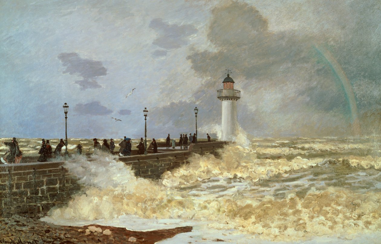 Kajen ved Le Havre, 1868 af Claude Monet
