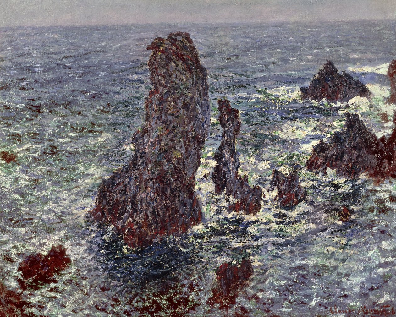 The Rocks at Belle-Ile af Claude Monet