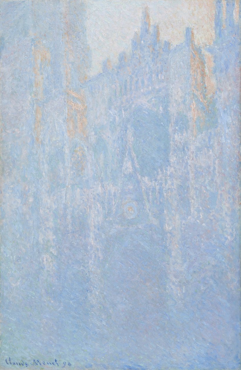 Rouen-katedralen, portalen, morgentåge, 1894 af Claude Monet