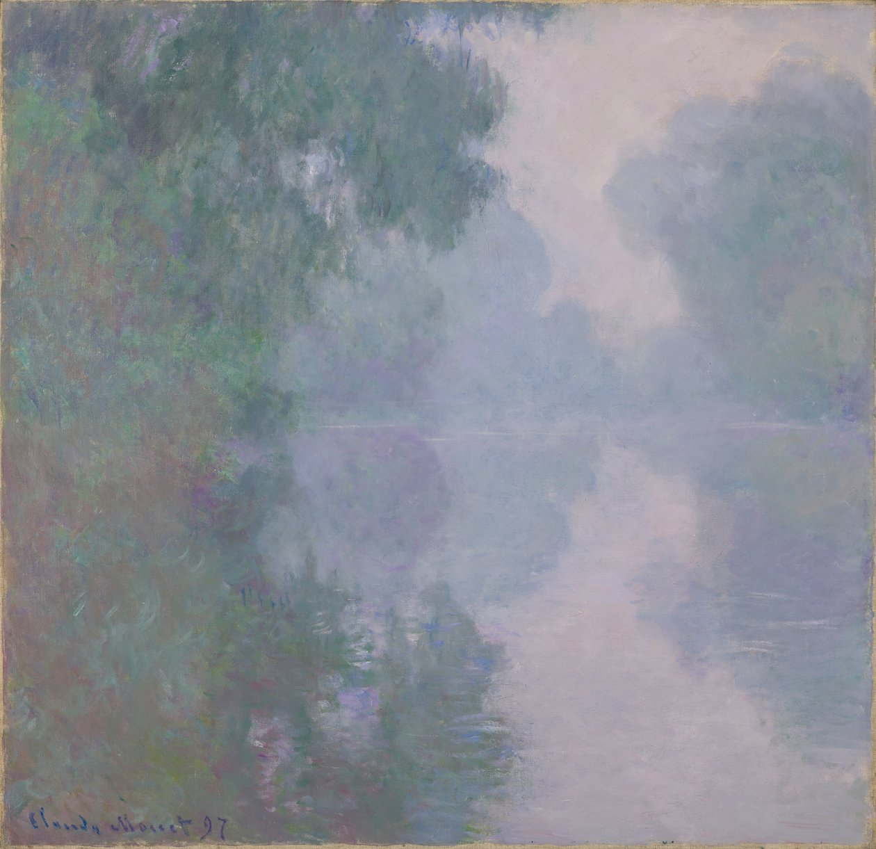 Seinen ved Giverny, Morning Mists, 1897 af Claude Monet