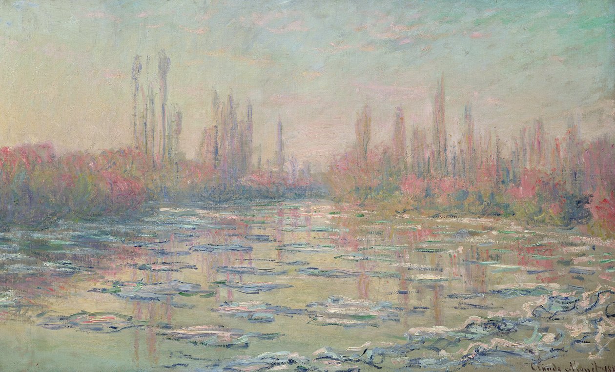 Tø på Seinen, nær Vetheuil, 1880 af Claude Monet