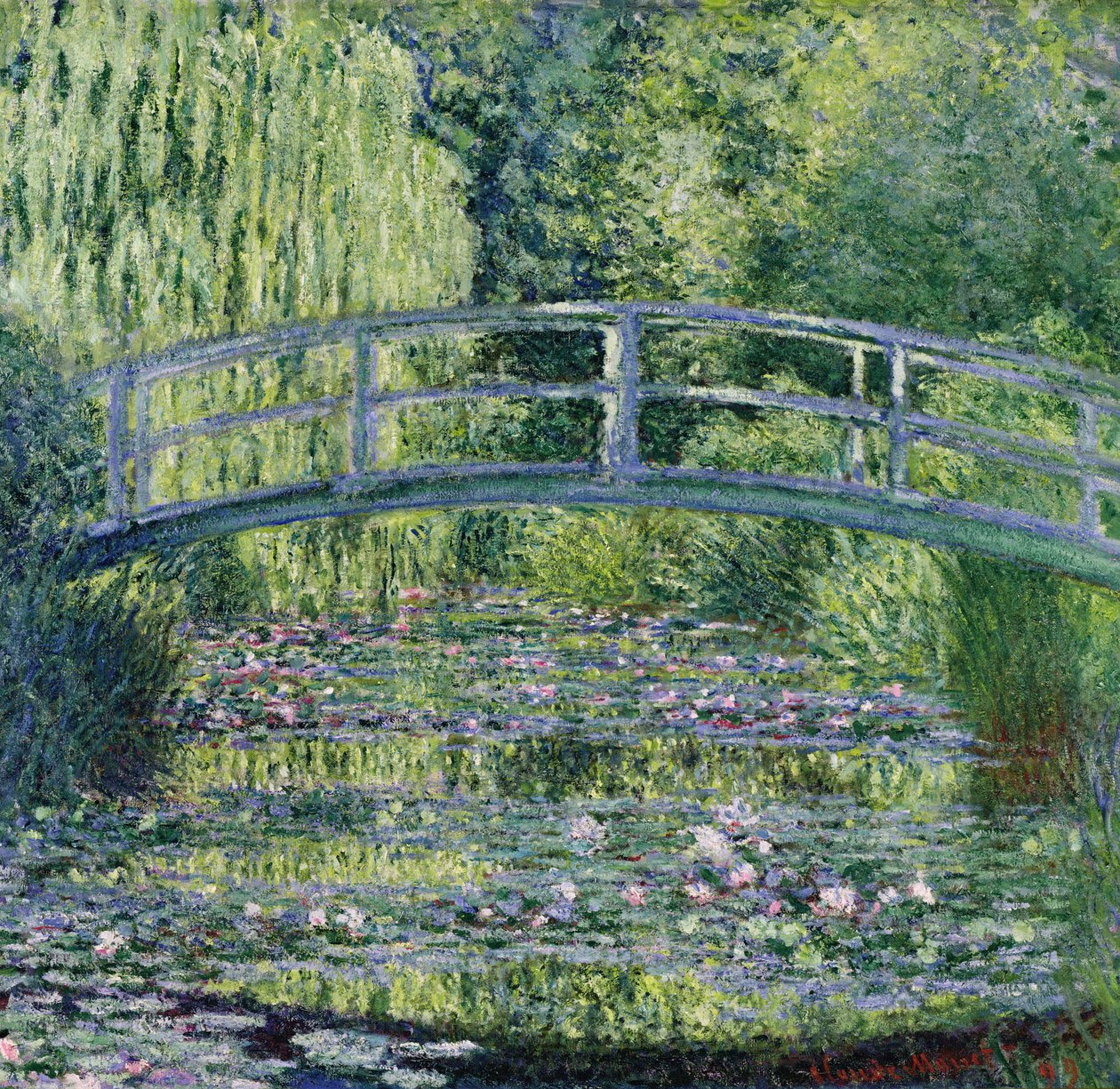 The Waterlily Pond: Green Harmony, 1899 af Claude Monet