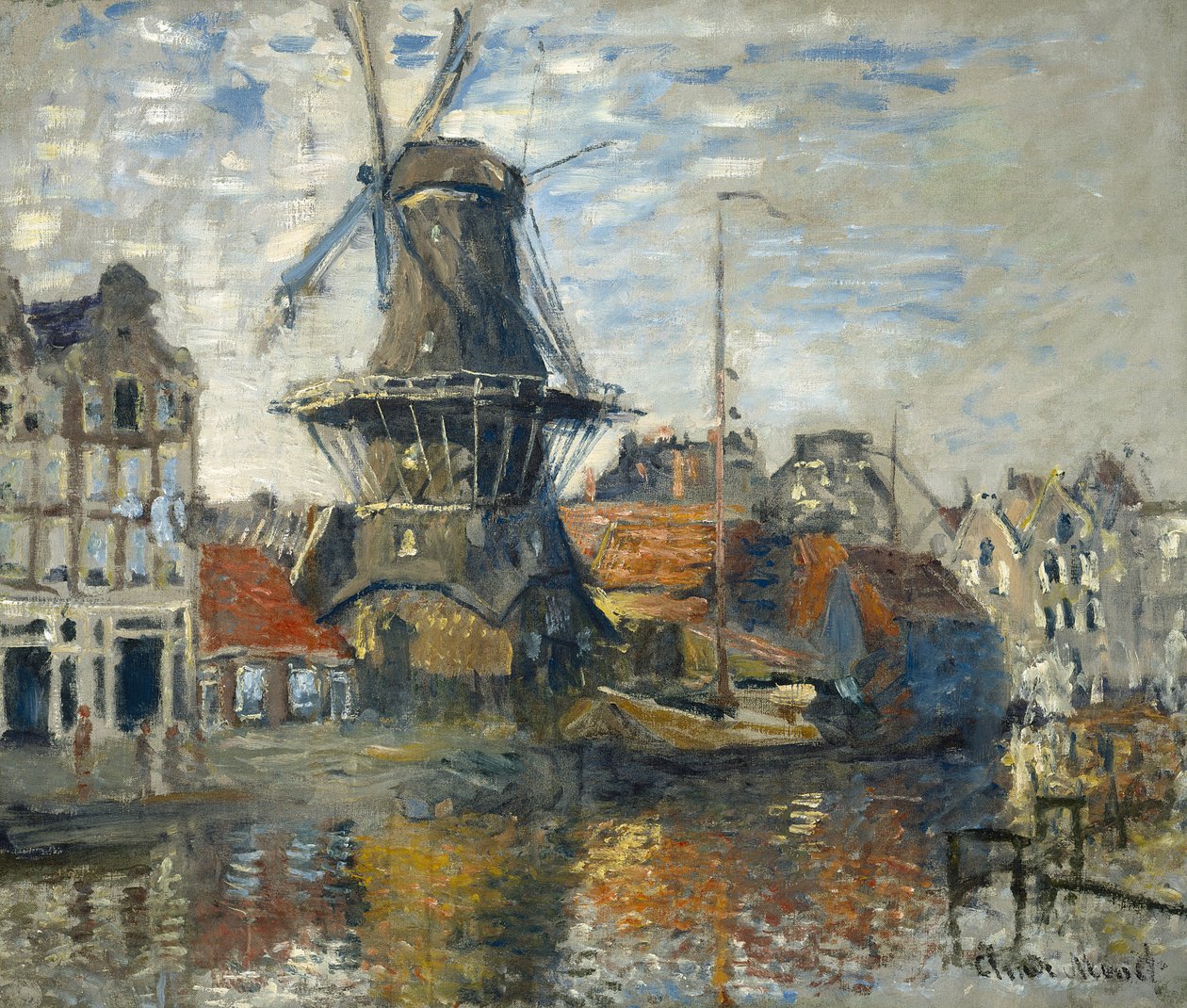 Vindmøllen, Amsterdam, 1871 af Claude Monet